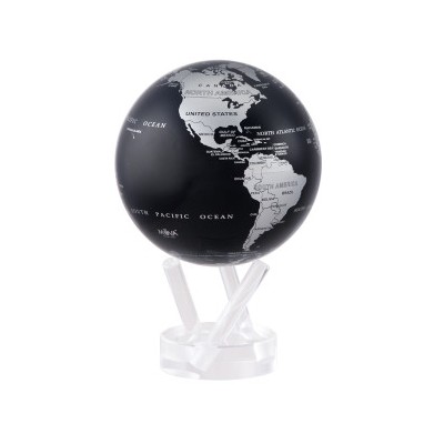 silver black globe