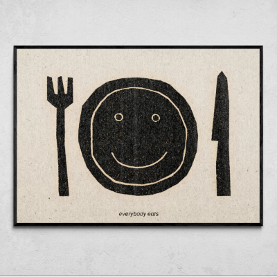 Lámina Todo el mundo come