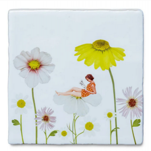 Azulejo Rodeado de flores