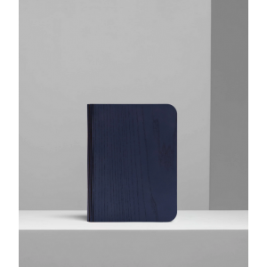 Lámpara libro madera azul