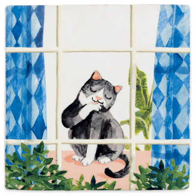 Azulejo Gato mimoso